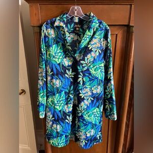 Lilly Pulitzer Blue and Green Floral Mini Dress